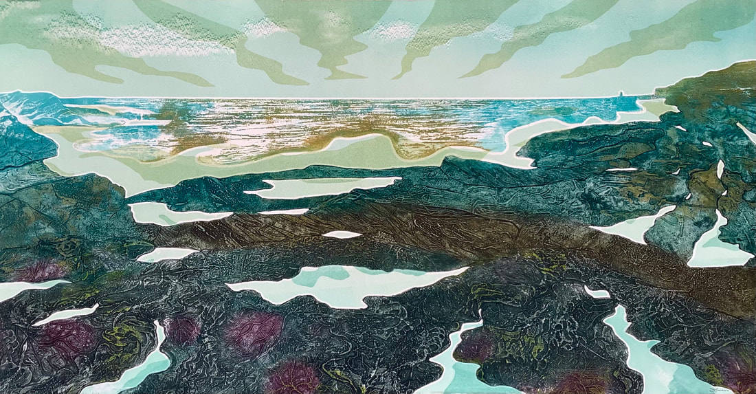Sue Lowe - collagraph and monoprint printmaker based in North West Somerset.